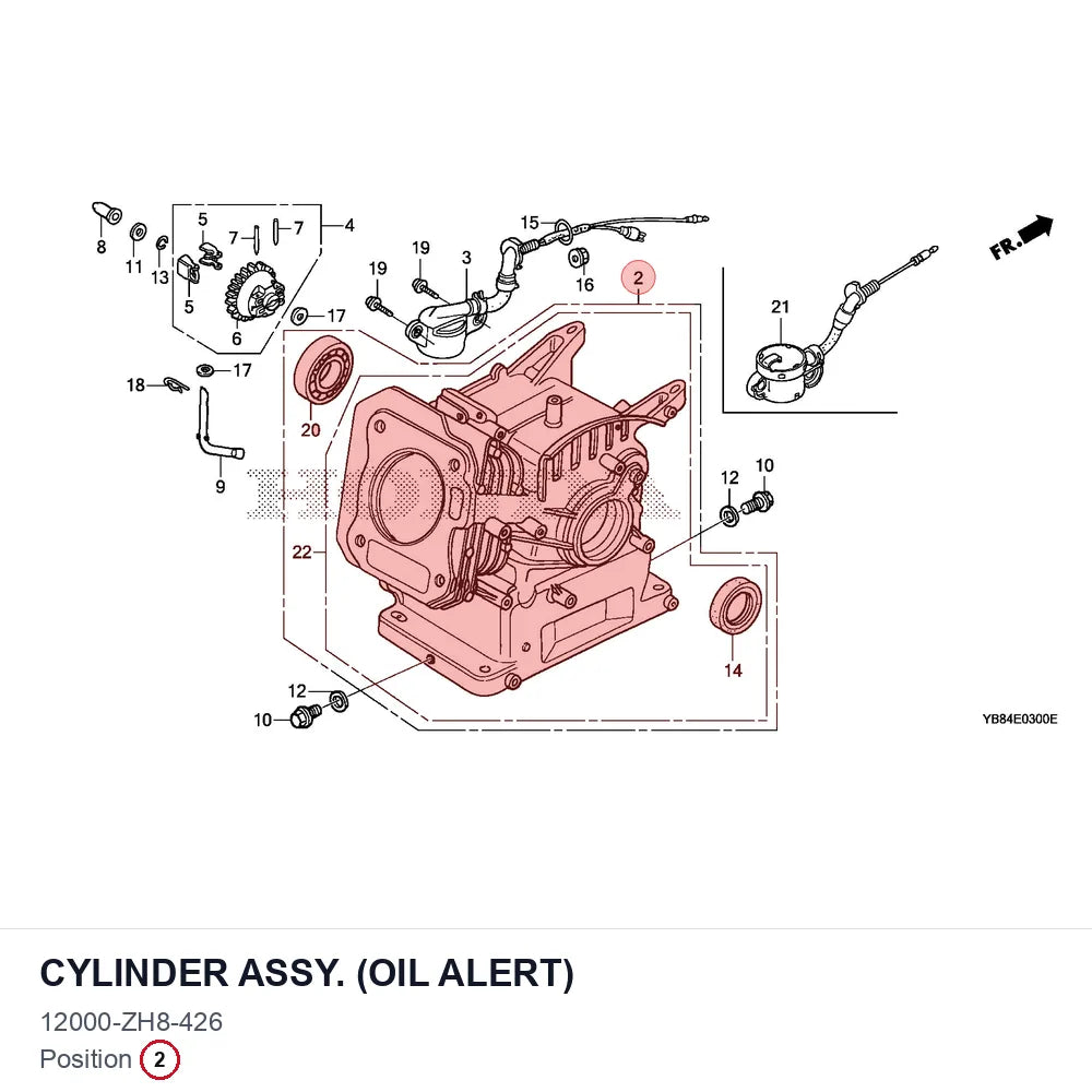 CYLINDER ASSY. (OIL ALERT)