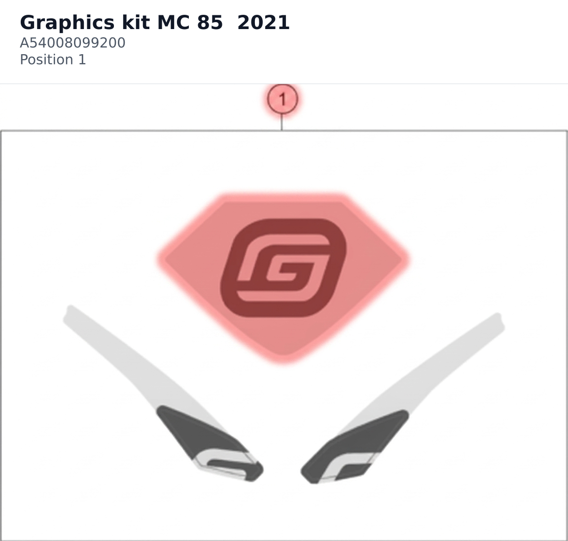 Diagram preview: Graphics kit MC 85  2021 (A54008099200)
