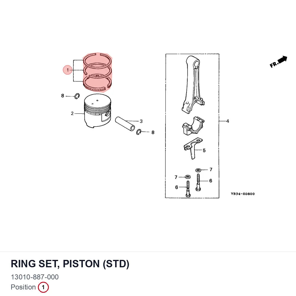 RING SET, PISTON (STD)