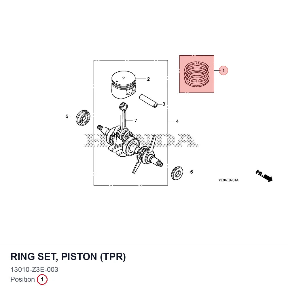RING SET, PISTON (TPR)