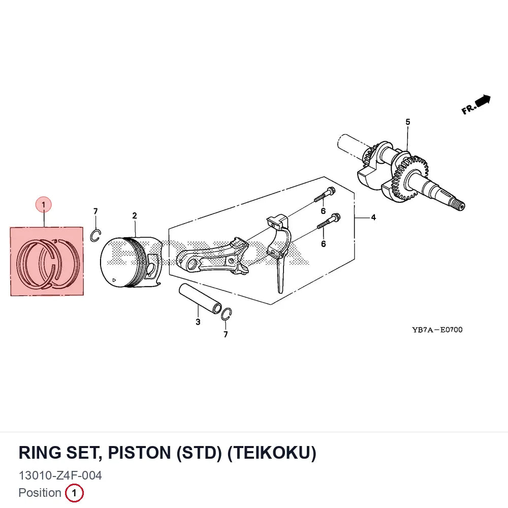 RING SET, PISTON (STD) (TEIKOKU)