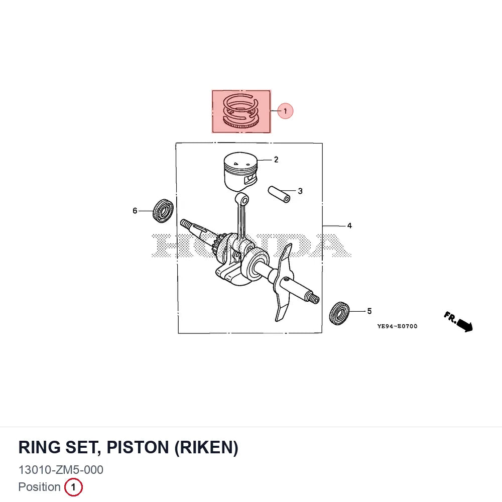 RING SET, PISTON (RIKEN)