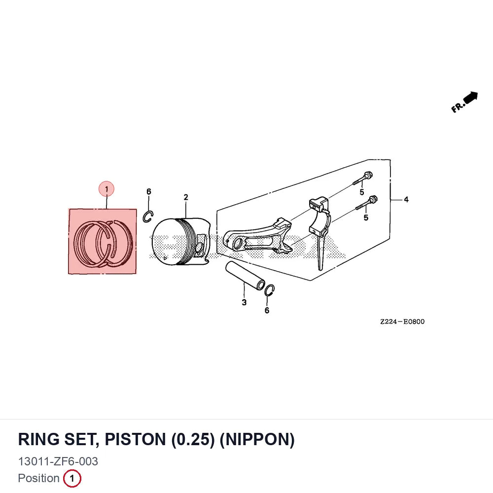 RING SET, PISTON (0.25) (NIPPON)