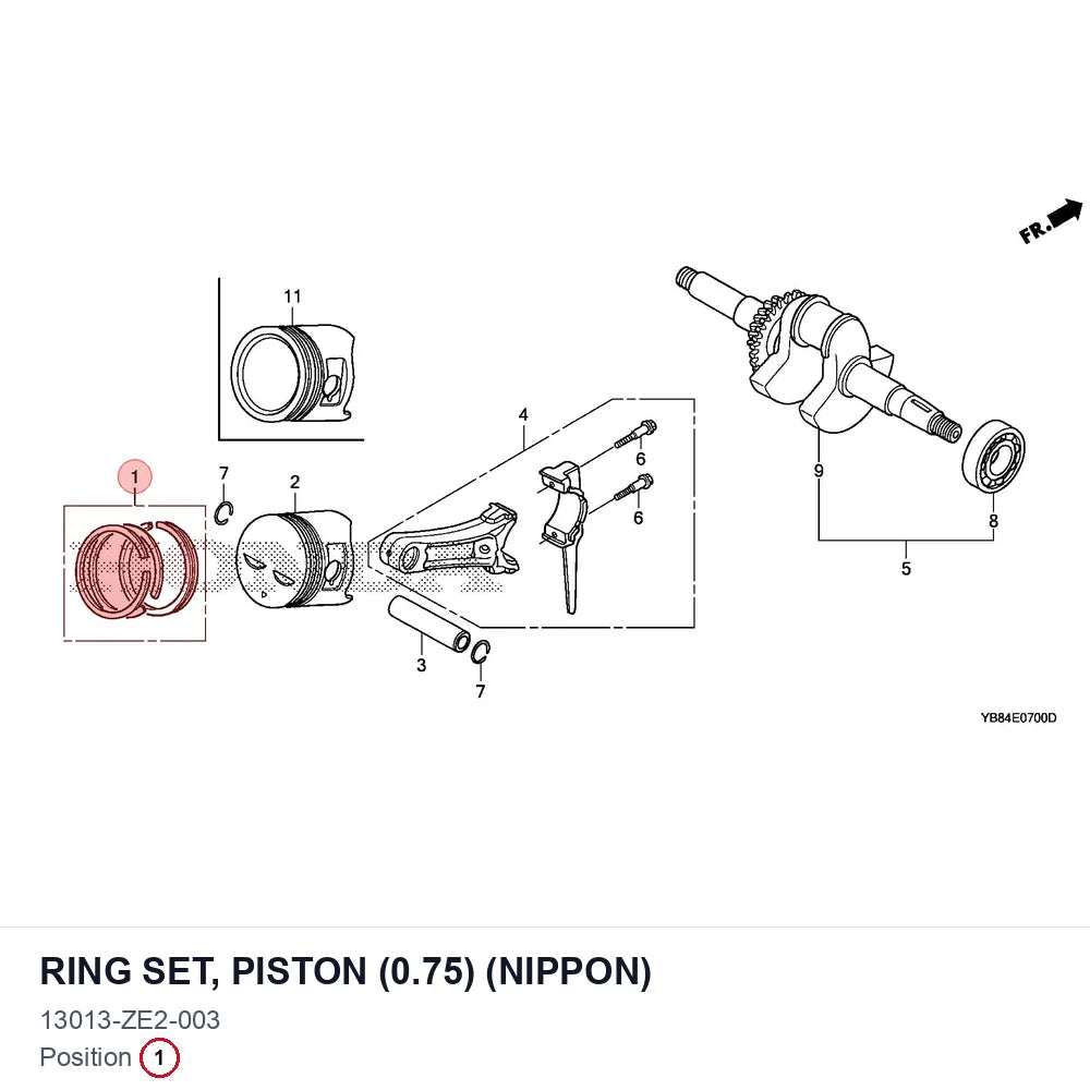 RING SET, PISTON (0.75) (NIPPON)