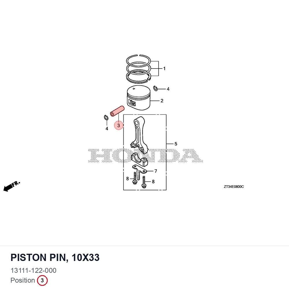 Piston Pin, 10x33