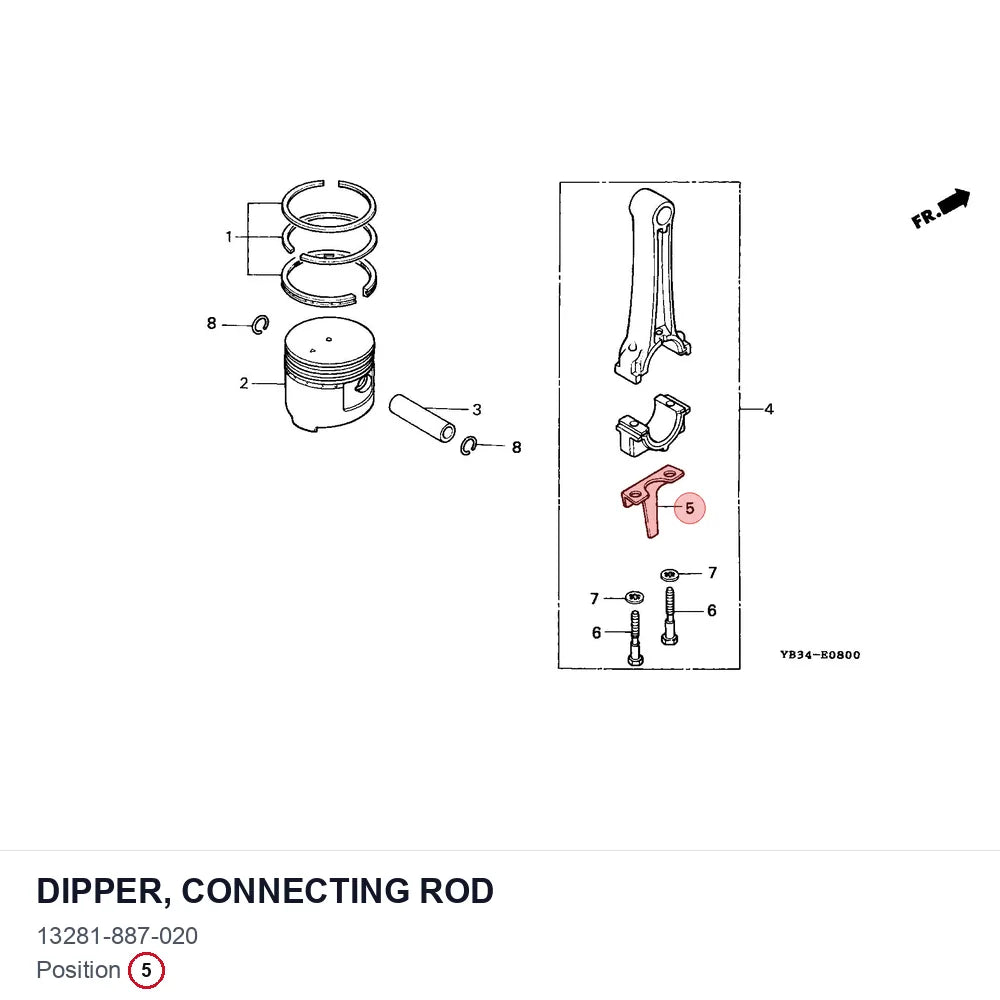DIPPER, CONNECTING ROD