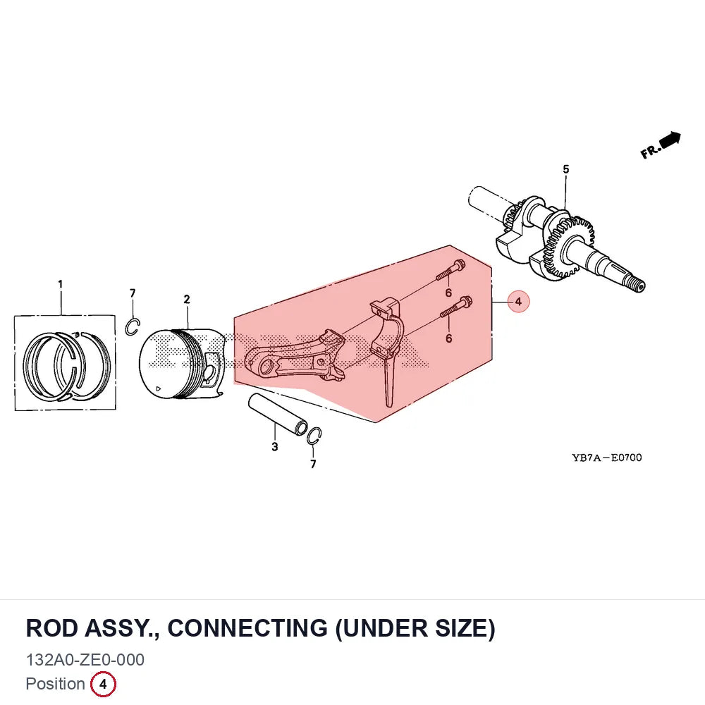 ROD ASSY., CONNECTING (UNDER SIZE)