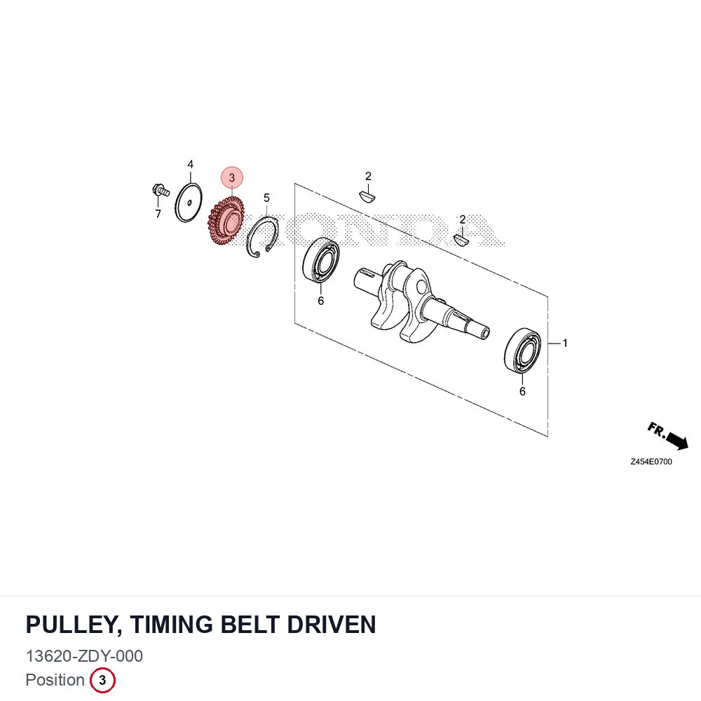 PULLEY, TIMING BELT DRIVEN