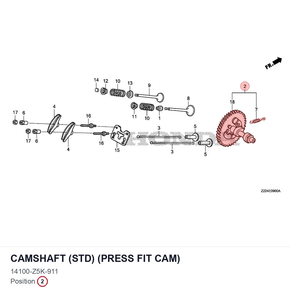 CAMSHAFT (STD) (PRESS FIT CAM)