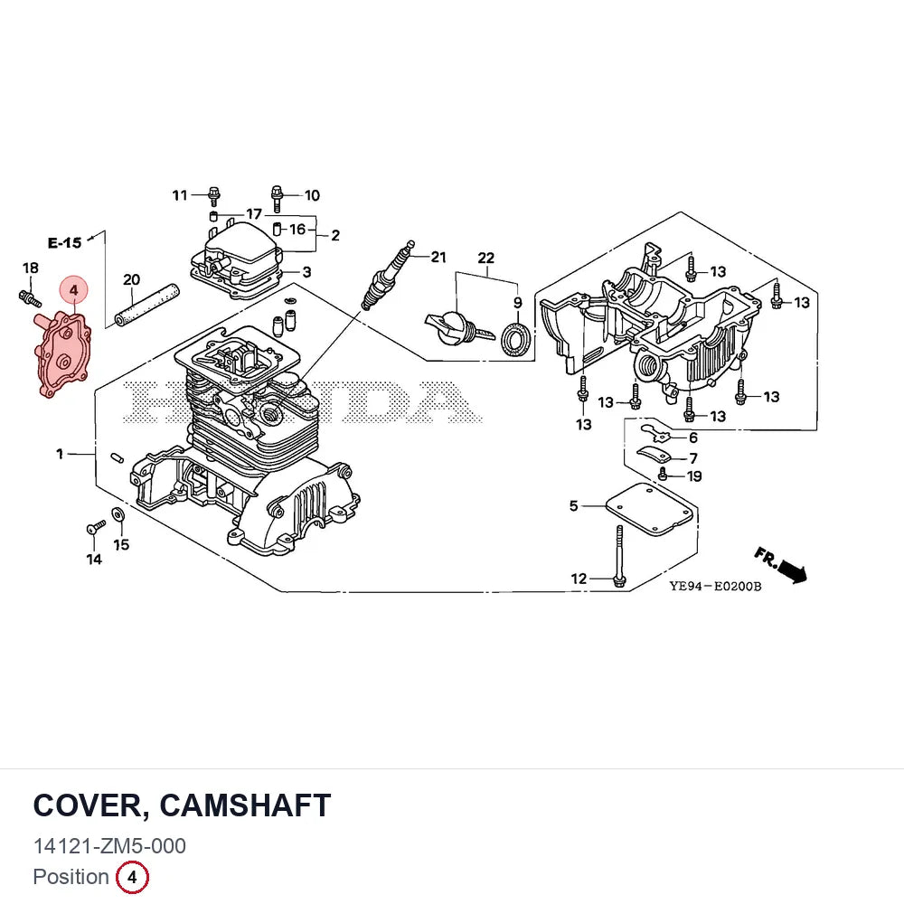 COVER, CAMSHAFT