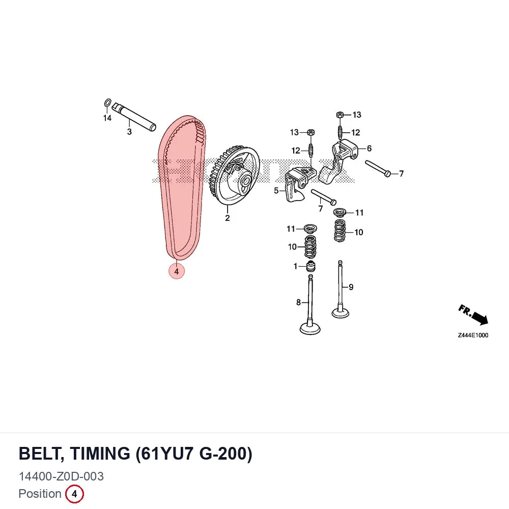 BELT, TIMING (61YU7 G-200)