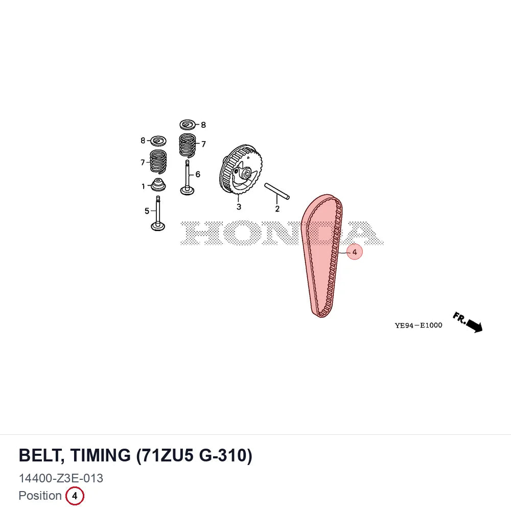 BELT, TIMING (71ZU5 G-310)