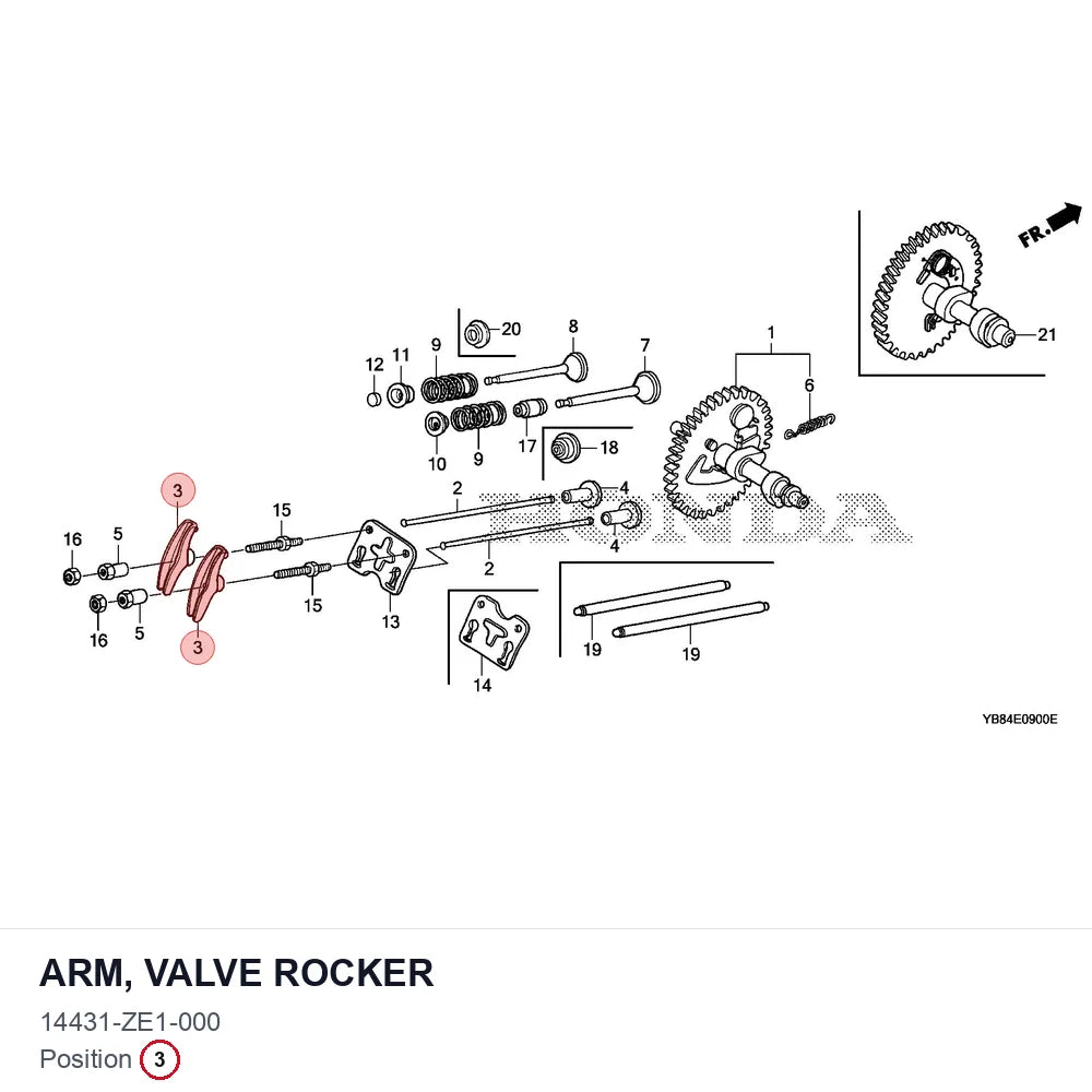 ARM, VALVE ROCKER