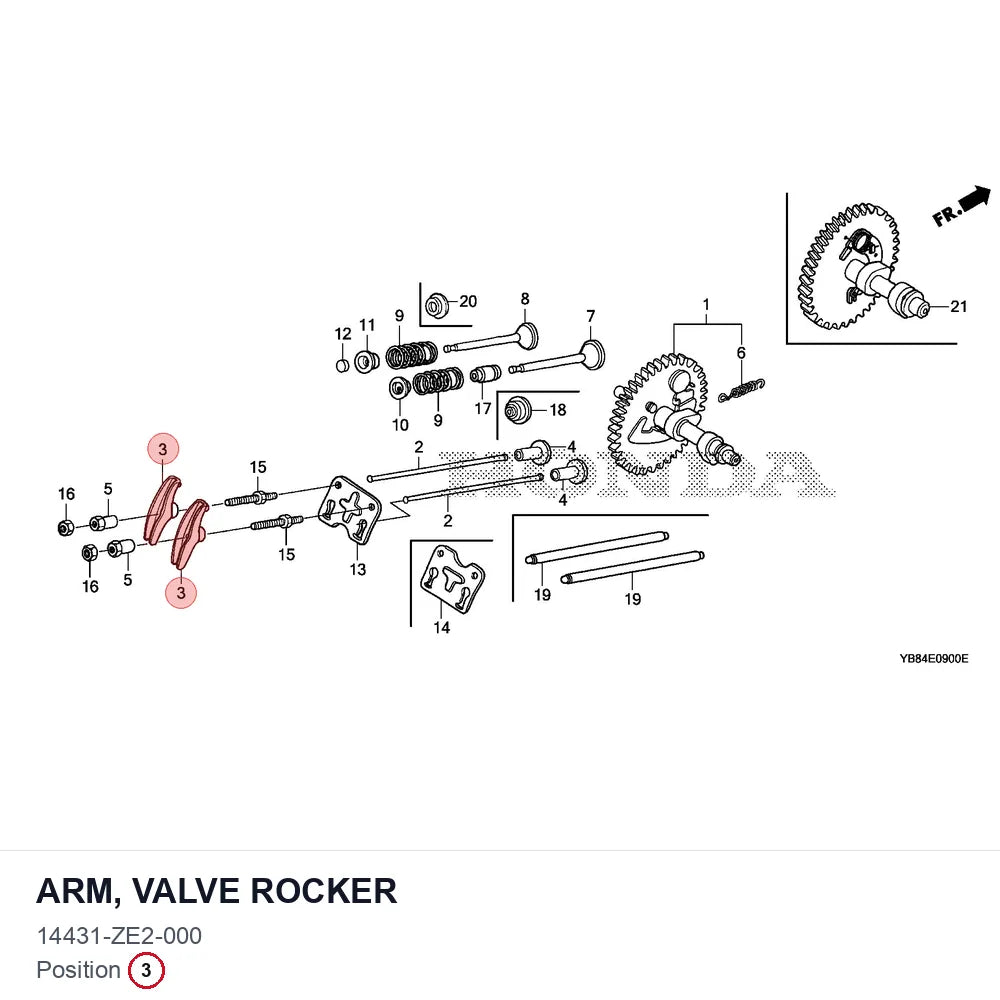ARM, VALVE ROCKER