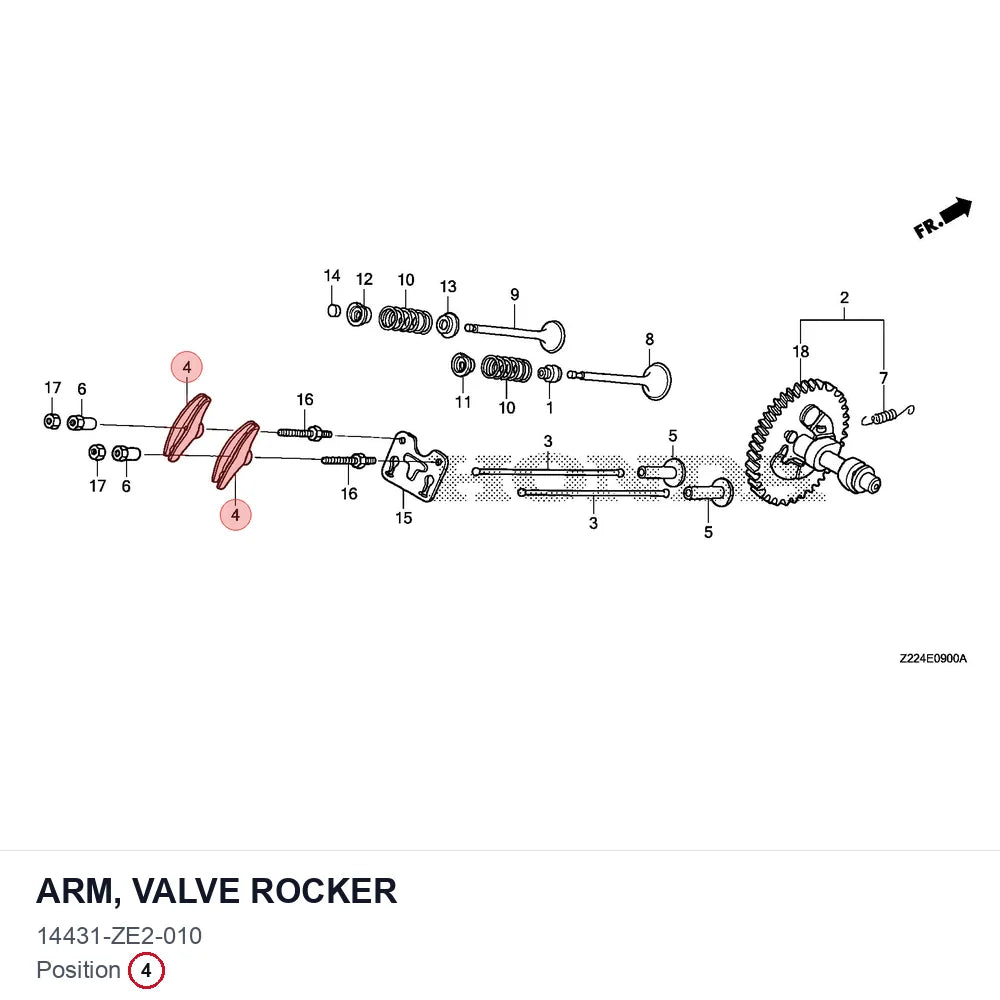 ARM, VALVE ROCKER