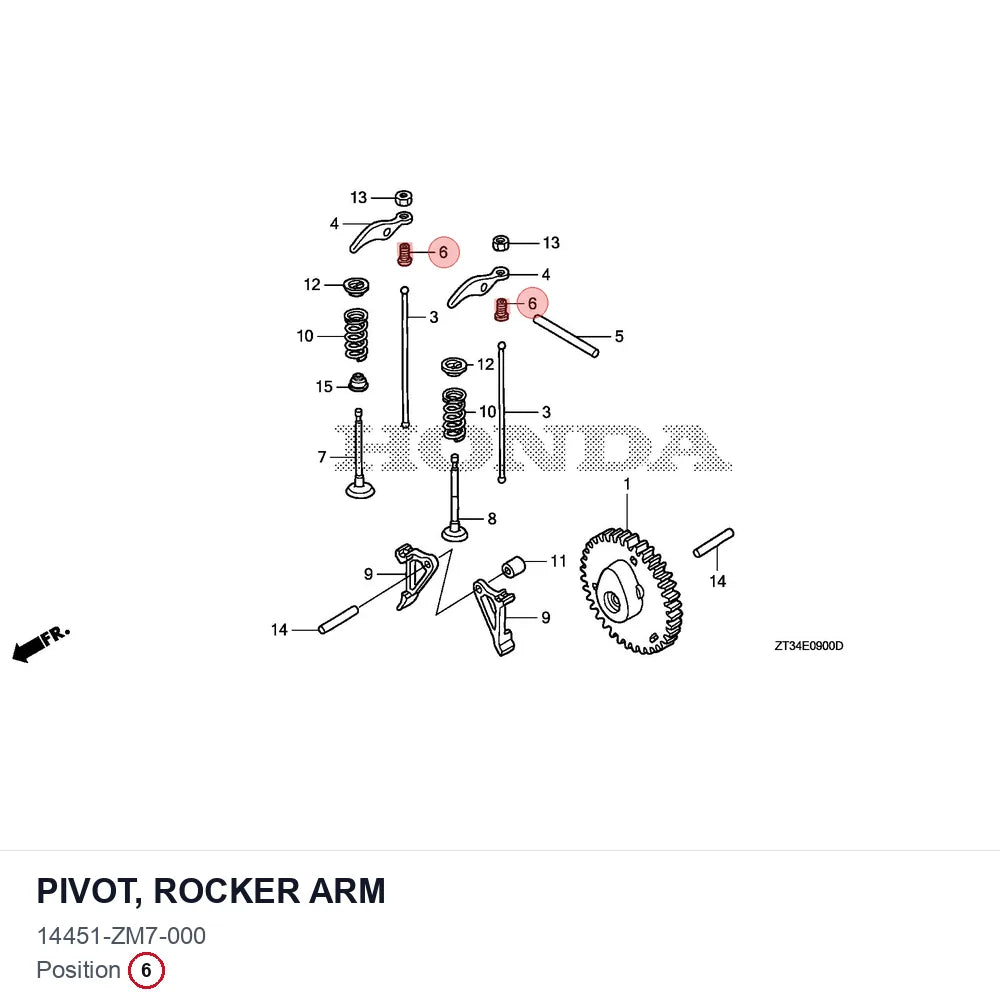 PIVOT, ROCKER ARM