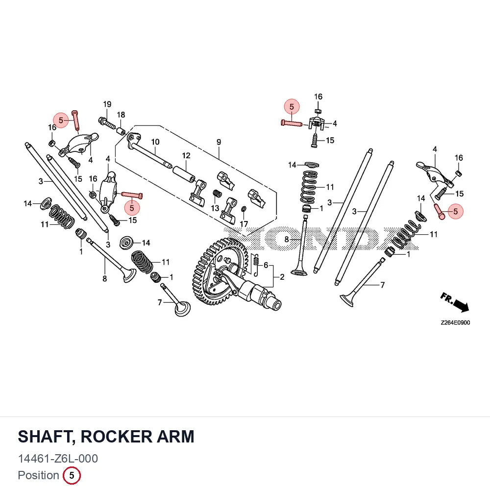 SHAFT, ROCKER ARM