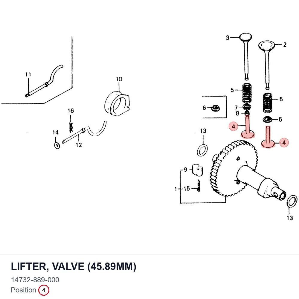 LIFTER, VALVE (45.89MM)