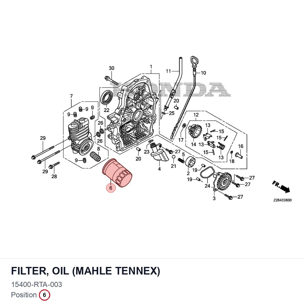 FILTER, OIL (MAHLE TENNEX)