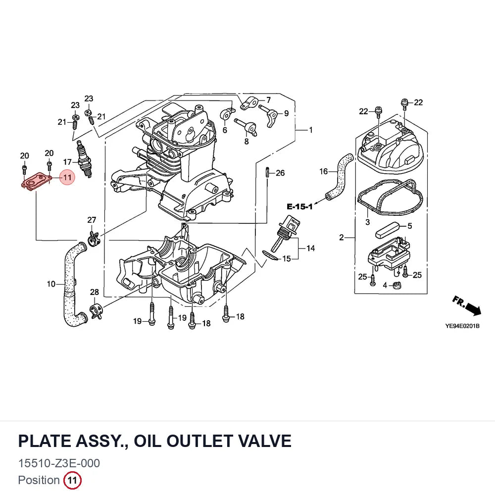 PLATE ASSY., OIL OUTLET VALVE
