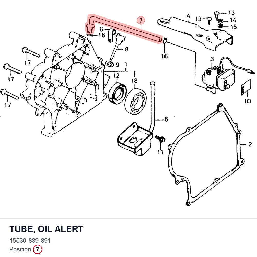 TUBE, OIL ALERT