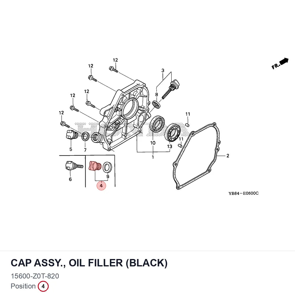 CAP ASSY., OIL FILLER (BLACK)