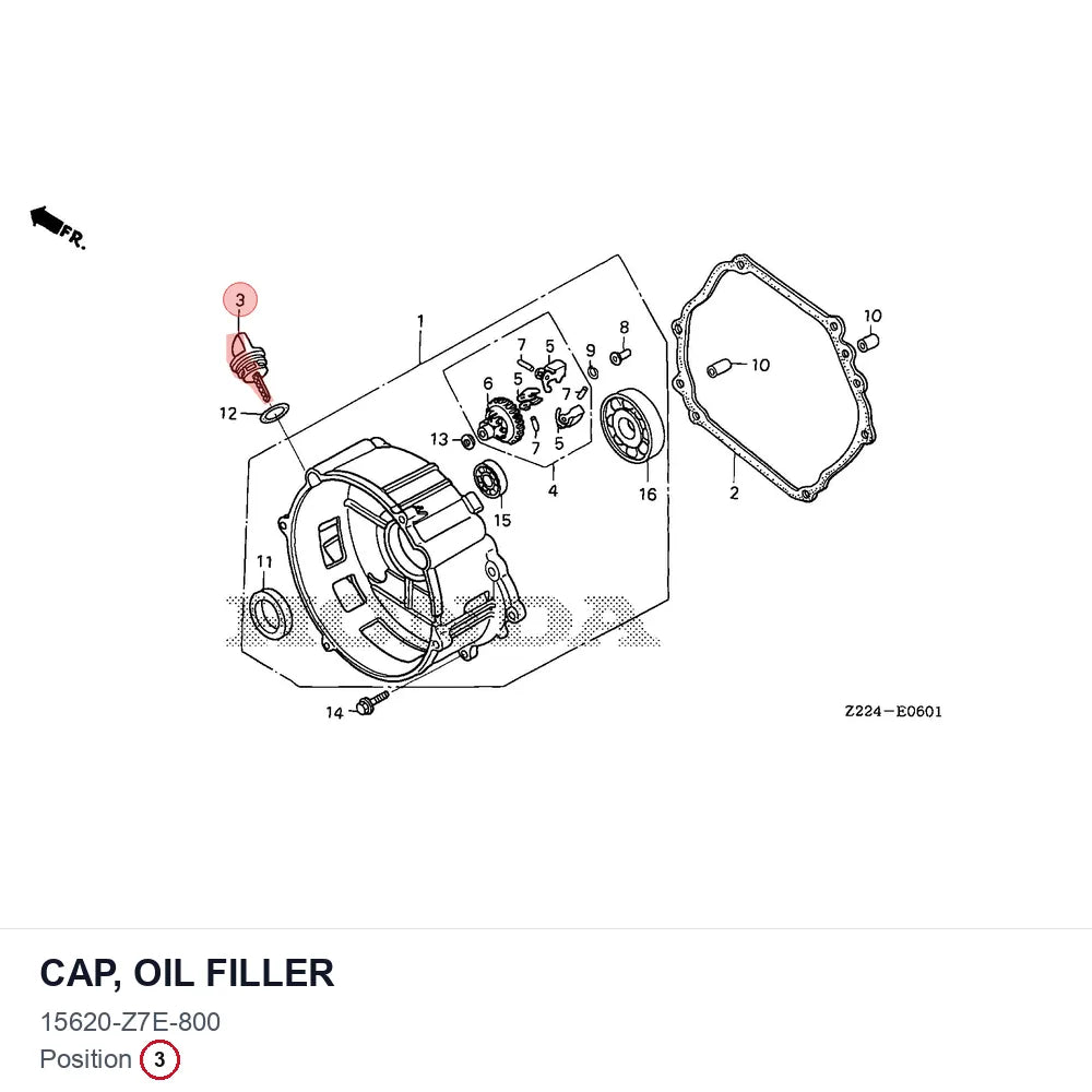 CAP, OIL FILLER