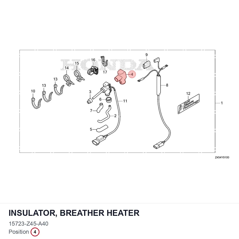 INSULATOR, BREATHER HEATER