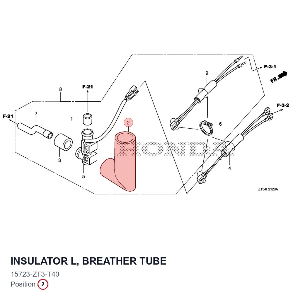 INSULATOR L, BREATHER TUBE