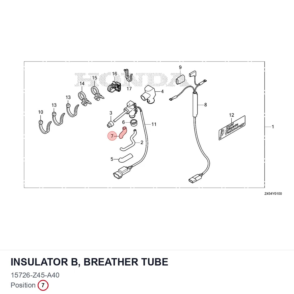 INSULATOR B, BREATHER TUBE
