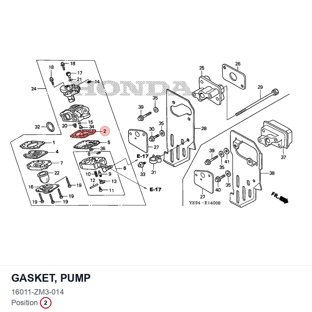 GASKET, PUMP