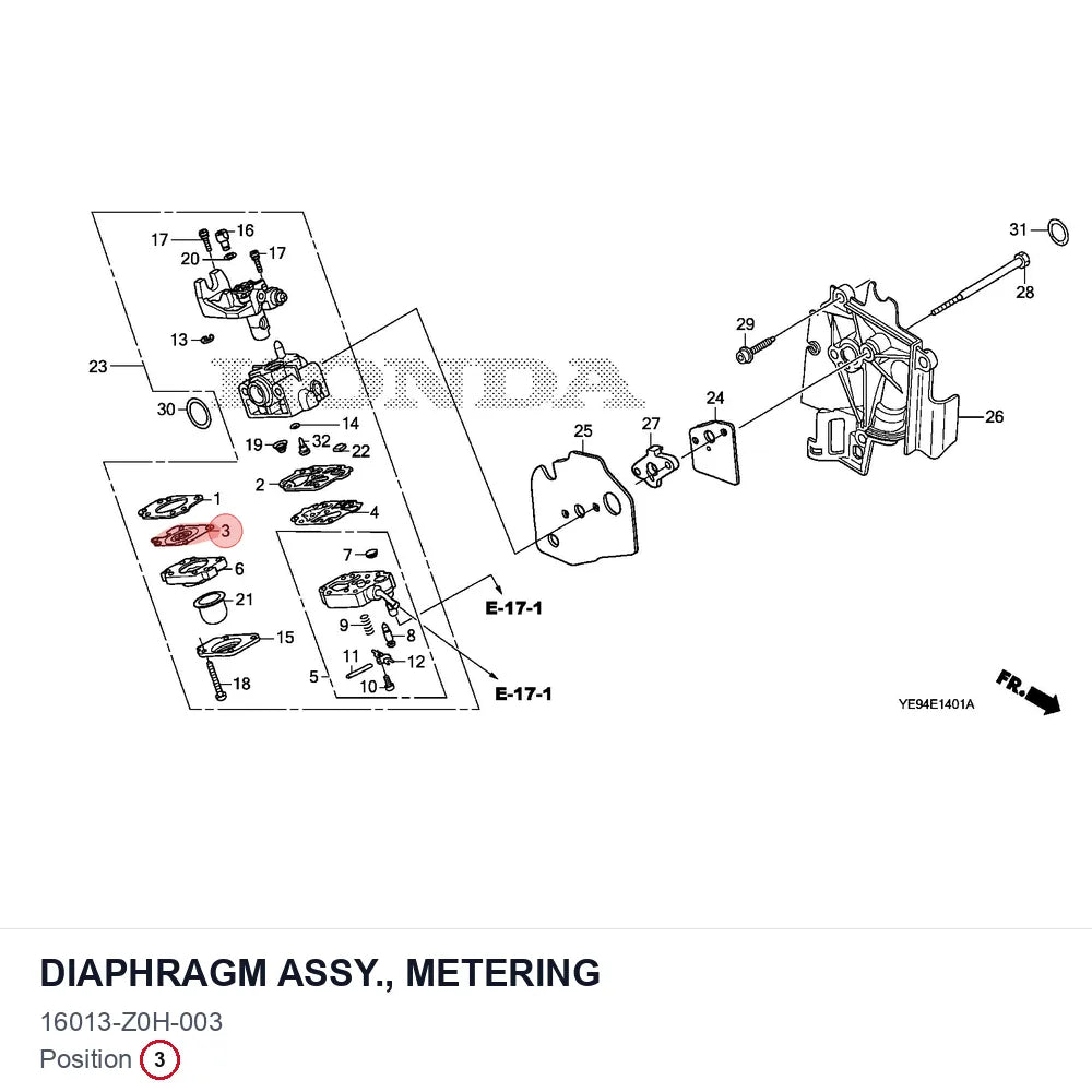 DIAPHRAGM ASSY., METERING