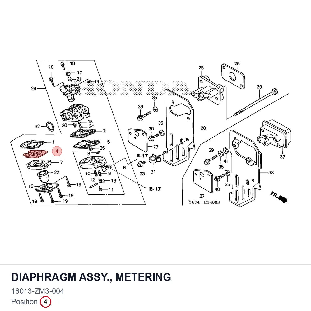 DIAPHRAGM ASSY., METERING