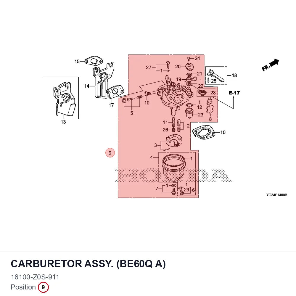 CARBURETOR ASSY. (BE60Q A)