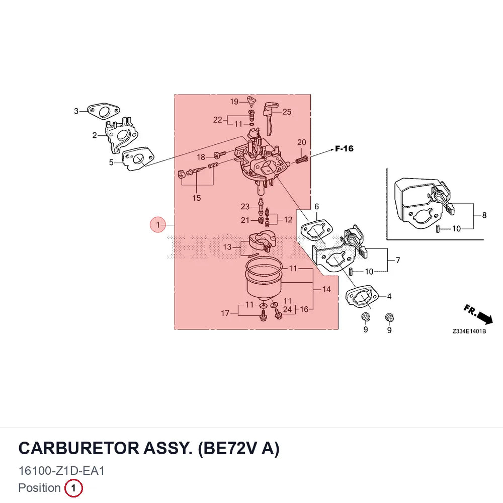 CARBURETOR ASSY. (BE72V A)