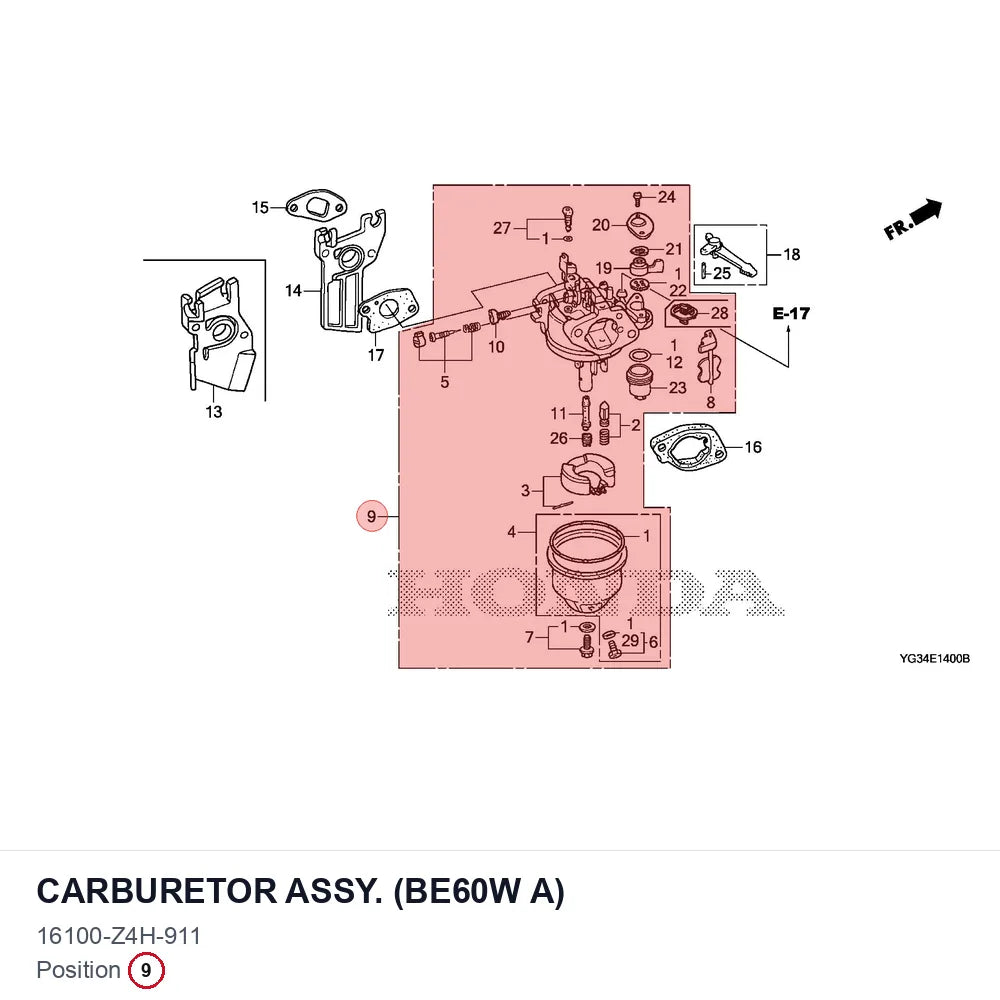CARBURETOR ASSY. (BE60W A)