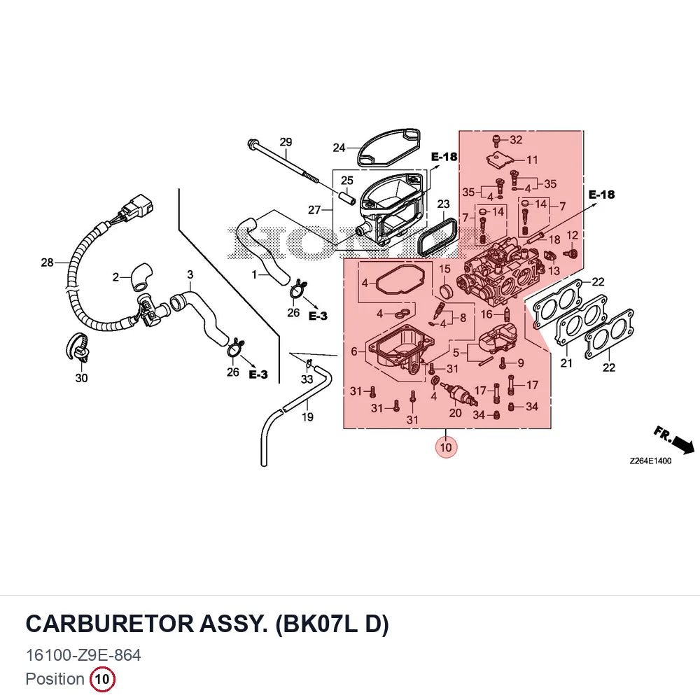 CARBURETOR ASSY. (BK07L D)
