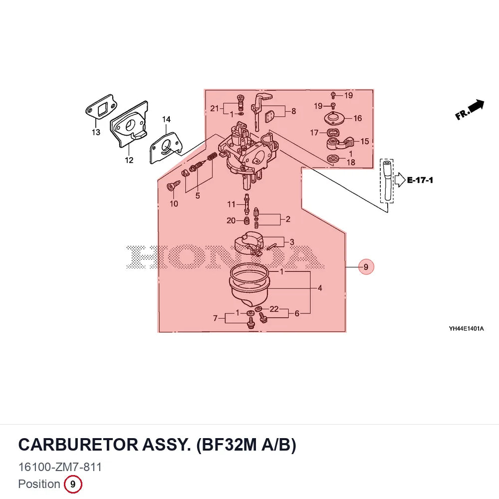 CARBURETOR ASSY. (BF32M A/B)