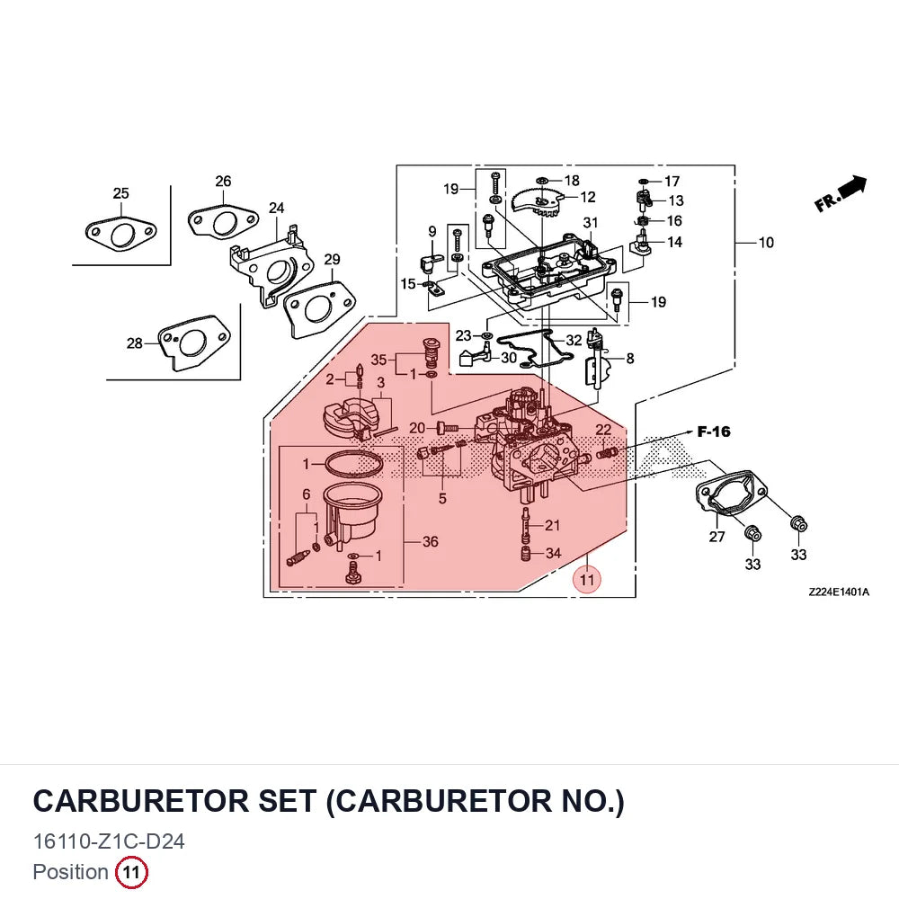 CARBURETOR SET (CARBURETOR NO.)