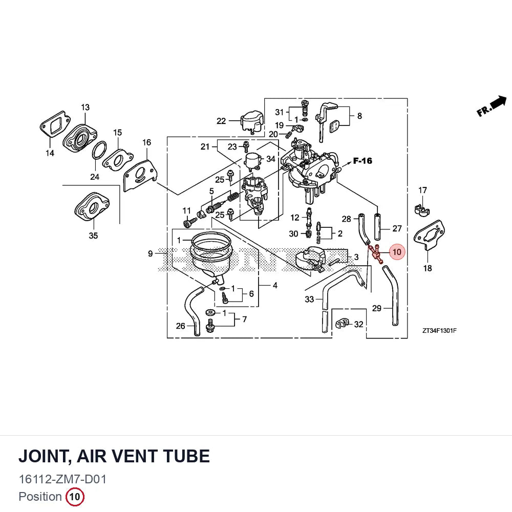 JOINT, AIR VENT TUBE