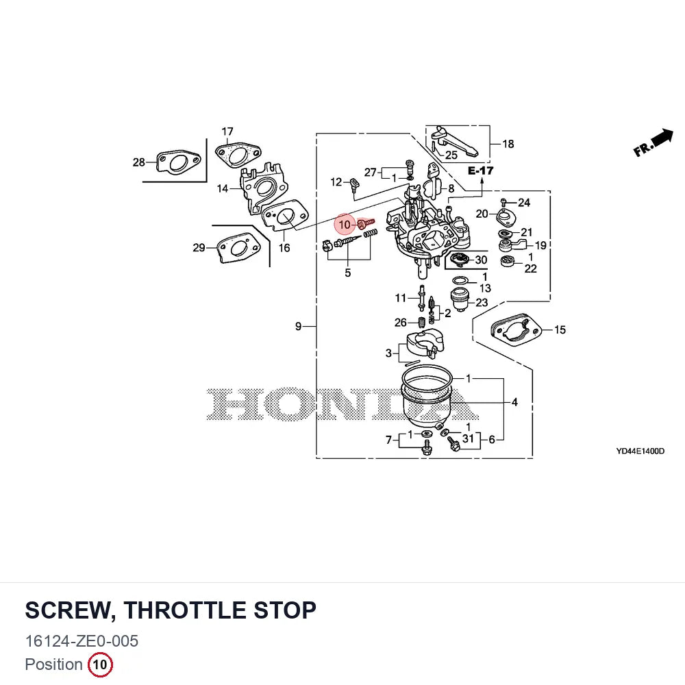 SCREW, THROTTLE STOP