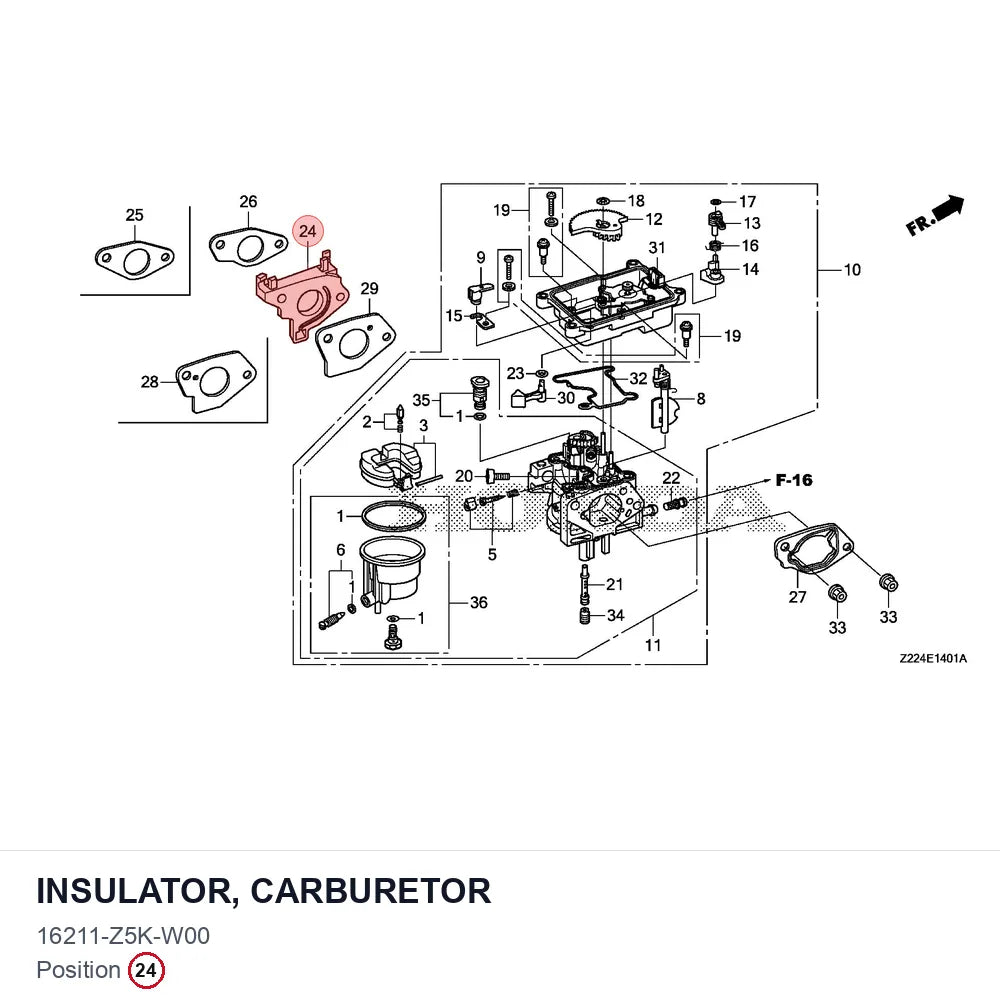 INSULATOR, CARBURETOR