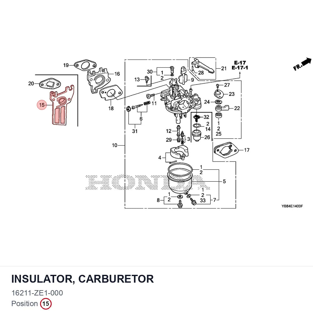 INSULATOR, CARBURETOR