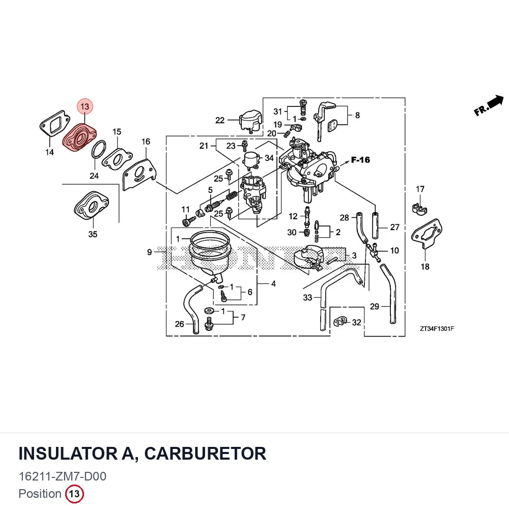 INSULATOR A, CARBURETOR