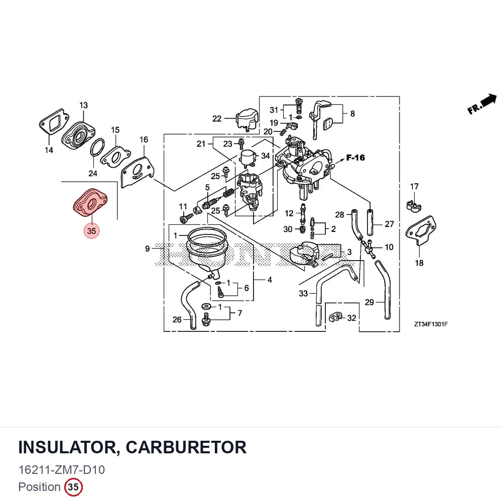 INSULATOR, CARBURETOR