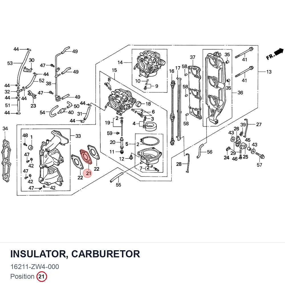 INSULATOR, CARBURETOR