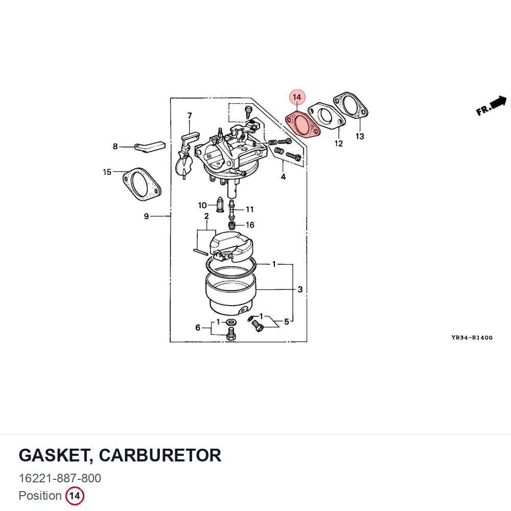 GASKET, CARBURETOR