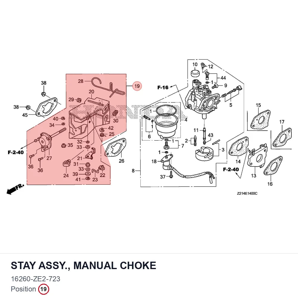 STAY ASSY., MANUAL CHOKE