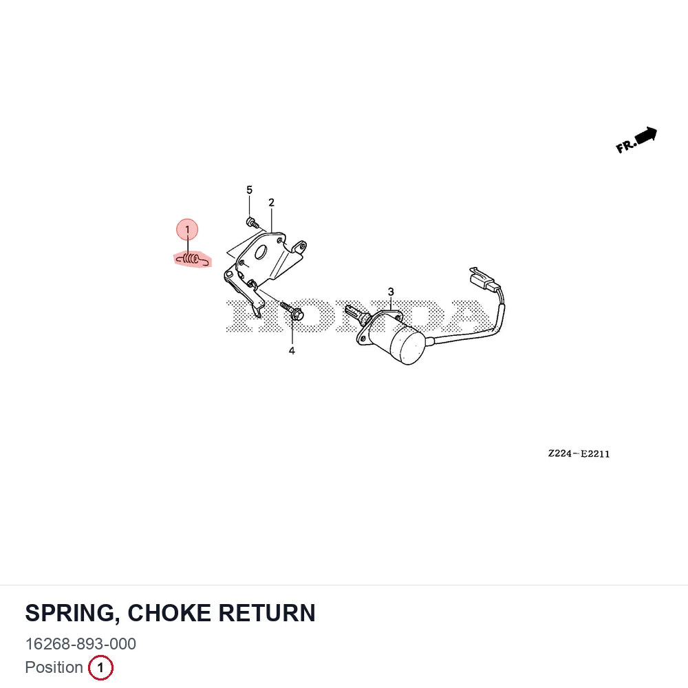 SPRING, CHOKE RETURN