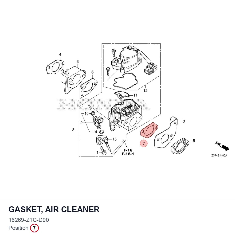 GASKET, AIR CLEANER